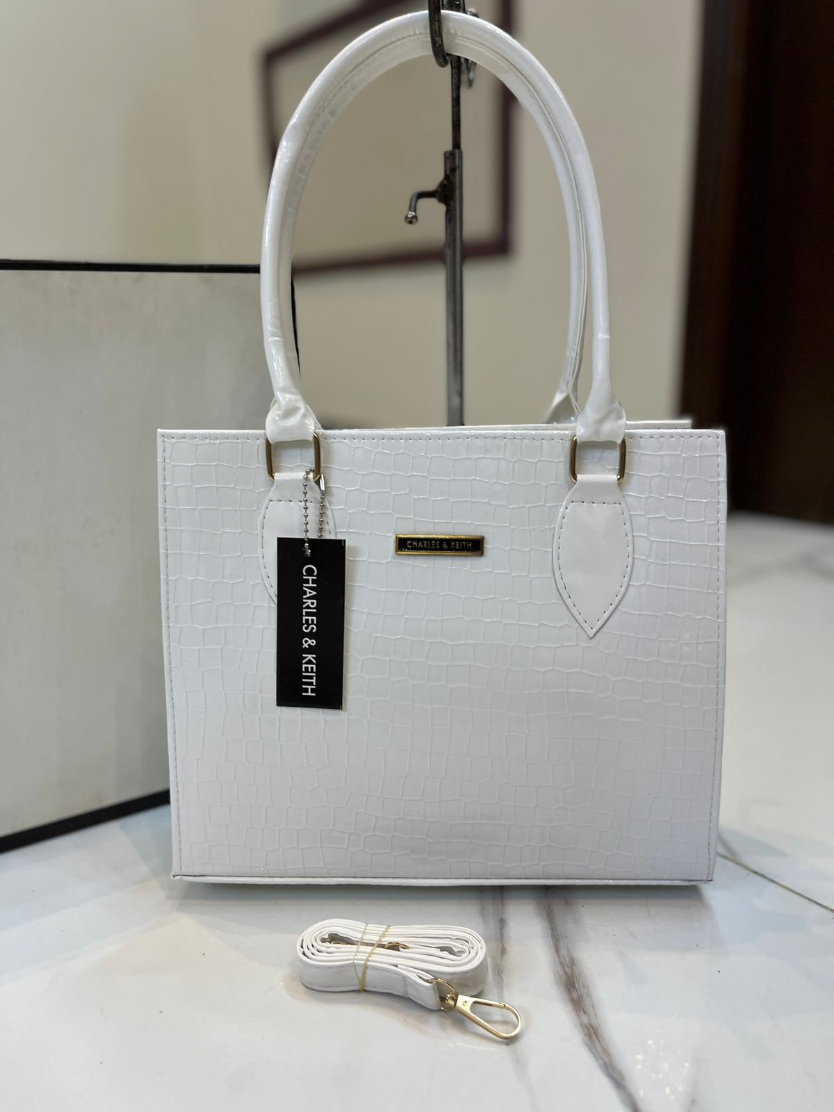 Charles And Keith High Quality Bag With Long Belt