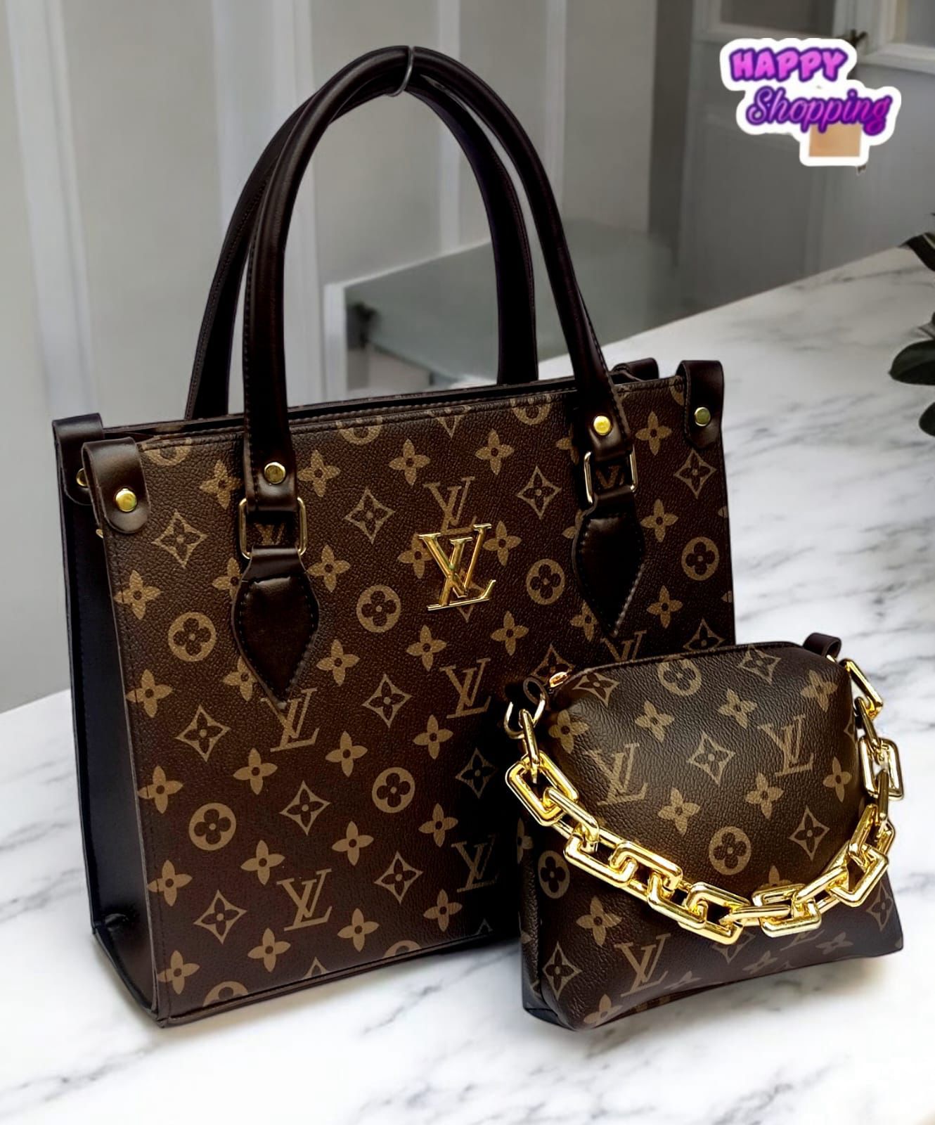 LOUIS VUITTON 2Pcs Premium Quality Shoulder Bag